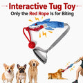Kawiwi Interactive Dog Tug Toy, (Interactive Only • Not a Chew Toy • No Unattended Play)Tug of War Tough Squeaky Dog Rope Toys Teeth Cleaning, Conserve Dog'S Energy and Strengthen Bond with Master for Outdoor & Indoor Playtime for Small & Medium Dogs
