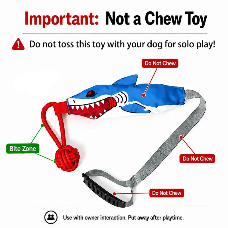 Kawiwi Interactive Dog Tug Toy, (Interactive Only • Not a Chew Toy • No Unattended Play)Tug of War Tough Squeaky Dog Rope Toys Teeth Cleaning, Conserve Dog'S Energy and Strengthen Bond with Master for Outdoor & Indoor Playtime for Small & Medium Dogs
